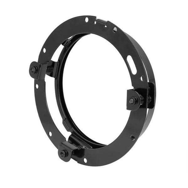 7 Inch Black Round Motorcycle Headlamp Trim Ring Mounting Bracket
