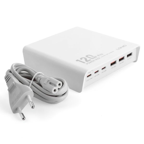 LDNIO Multi-Ports Desktop 6 Port Charging Station 120W - Q605