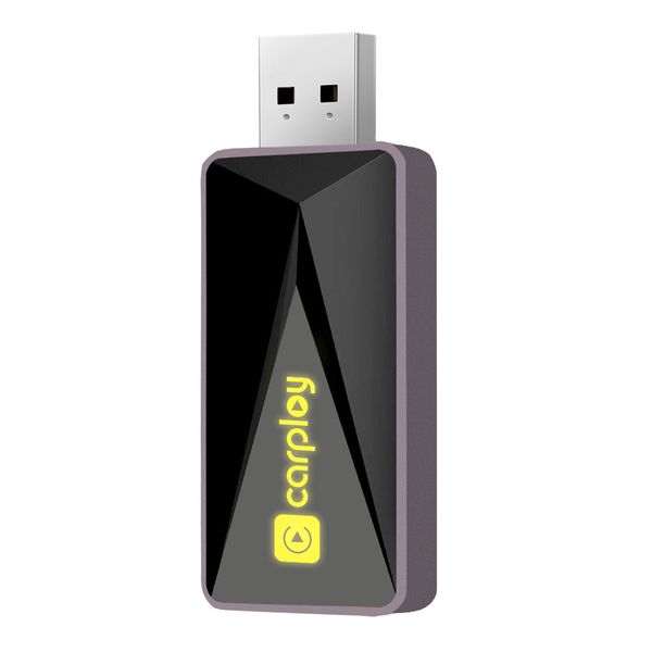 Portable iOS Wireless Adapter Compatible with OEM Wired CarPlay Vehicles