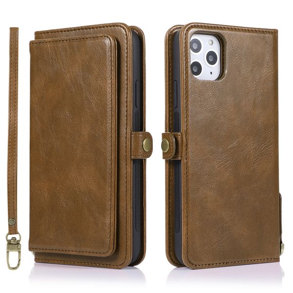 Multi-Card Split Leather Magnetic Phone Case Compatible with iPhone 11 Pro