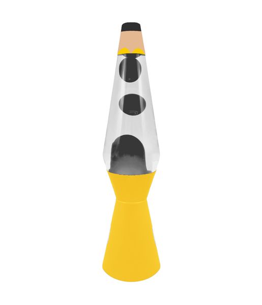 Lamp Lava Bullet - "Pencil" / Transparent Liquid / Black Lava