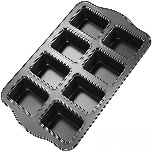Mini Loaf Pan, 8-Cavity Non-Stick Carbon Steel