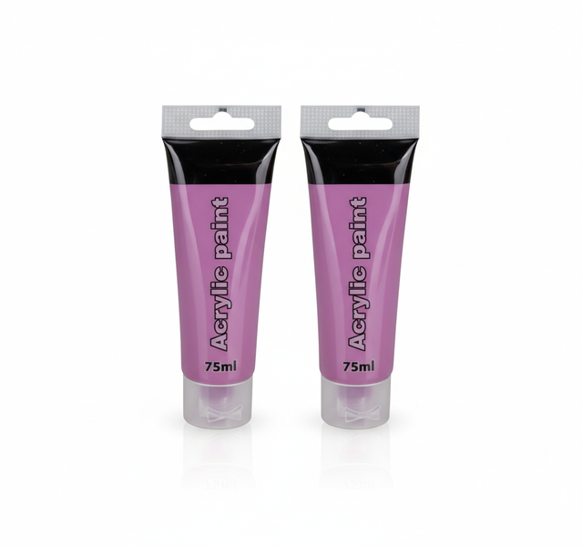 Art+Craft 75ml Acrylic Paint in Mauve Past - Smooth, Quick-Drying - 2 Pack