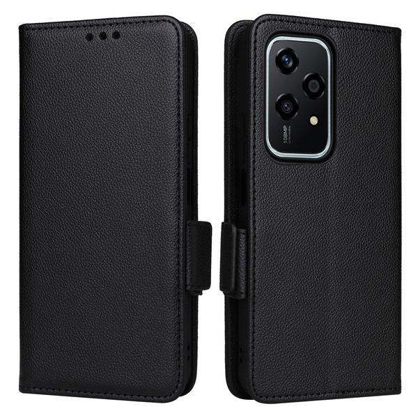 Lychee Patterned Leather Cover Compatible With Honor 200 Lite
