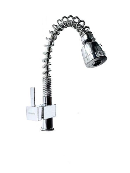 Kessler 360 Degree Swan Neck Swivel and Spring Spout Pull Out Brass Bar Tap