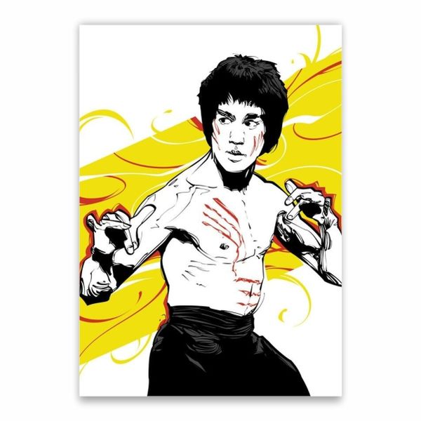 Bruce Lee Yellow Poster - A1