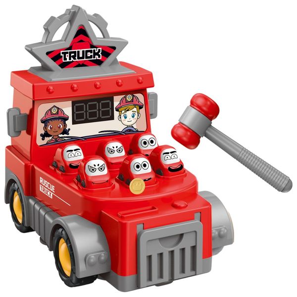 Hit the Mole Pop-up Firetruck Game - Educational Toy - Toys for Boys