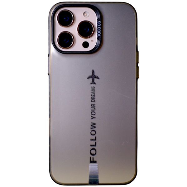 Phone Case with "Follow Your Dreams" 16 Pro - Silver Chrome