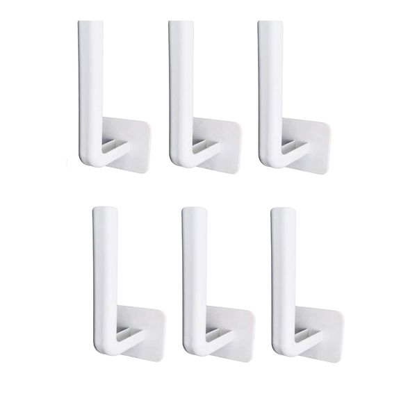 6 Pieces Multi-Purpose Plastic Sticky Hooks