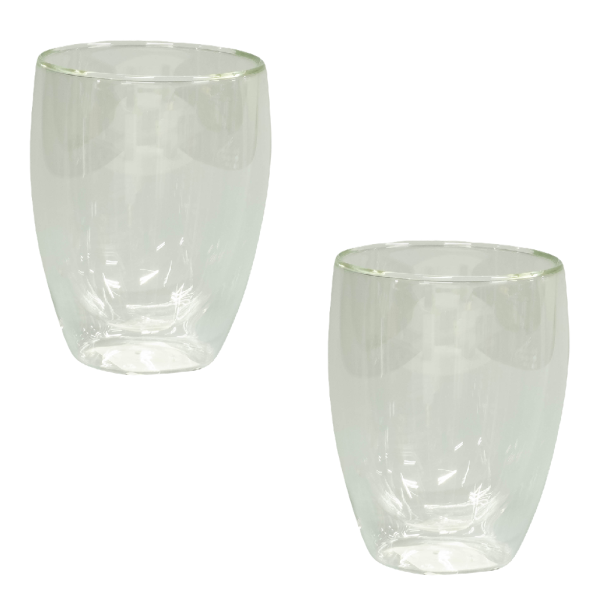 Kitro Dw Coffee Mugs Glass Thermic 300ml 2 Pack