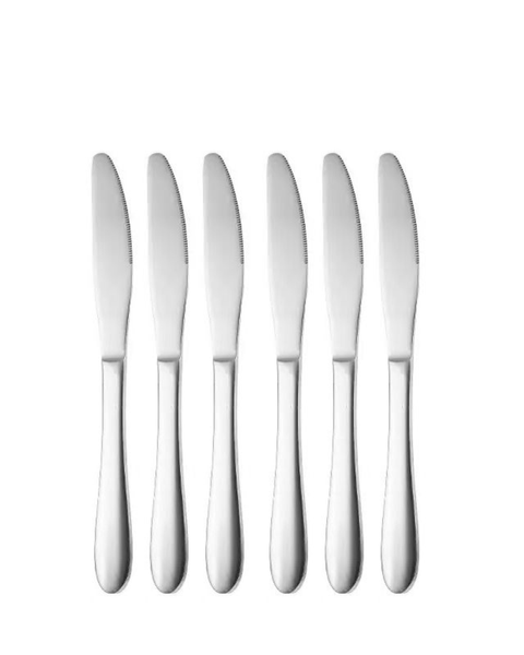 SilverLux Table Knife Set - 6-Piece Premium Stainless Steel Collection