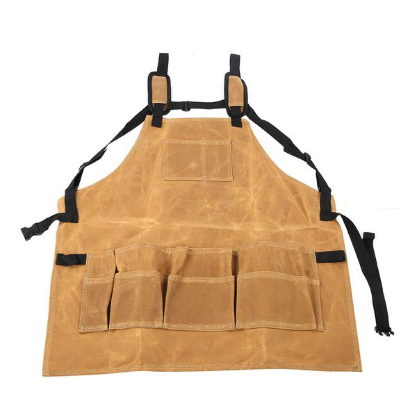 Wet Wax Canvas Thickened Waterproof Oil Proof Apron