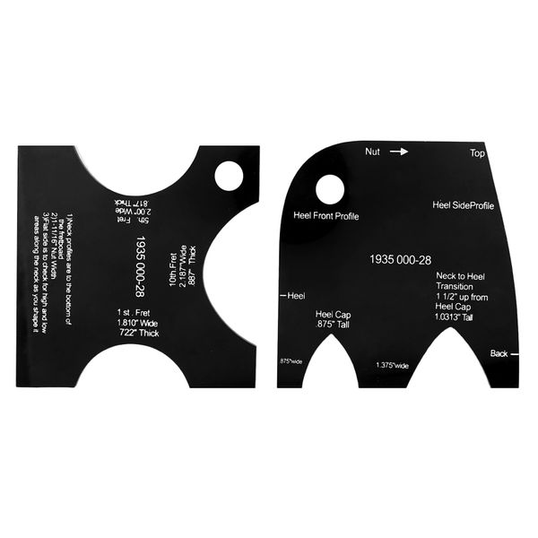 2 Pieces Guitar Making Template Set Repair For Martin Guitar 1935 000-28