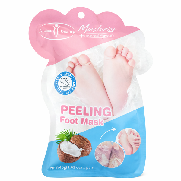 Peeling Foot Mask - Coconut &amp; Vitamin E Moisturizing Foot Exfoliating Socks