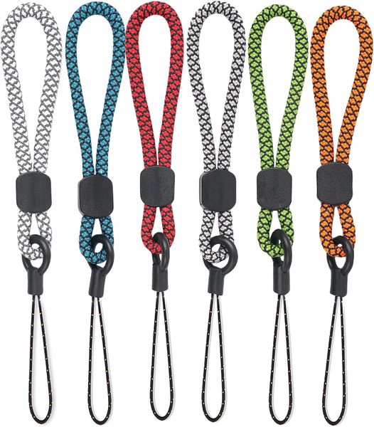6 Pcs Finger Ring Lanyard - 6 Colours Mixed | Fits USB, Phone Case