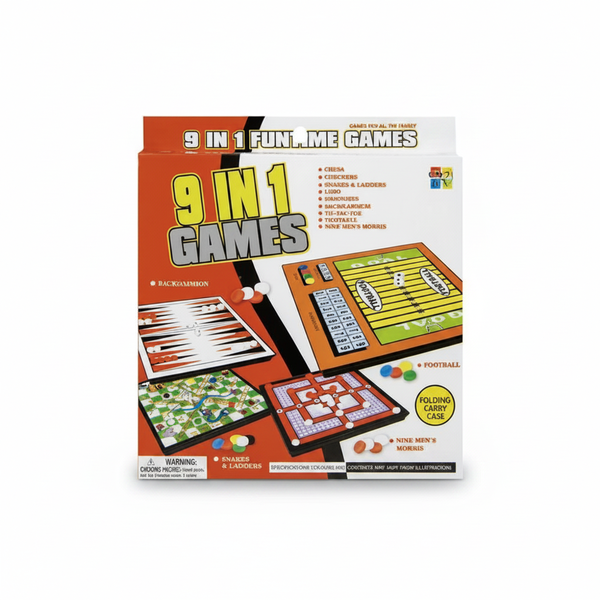 Family Fun Game Compendium - 9 Classic Board Games for All Ages - 2 Pack