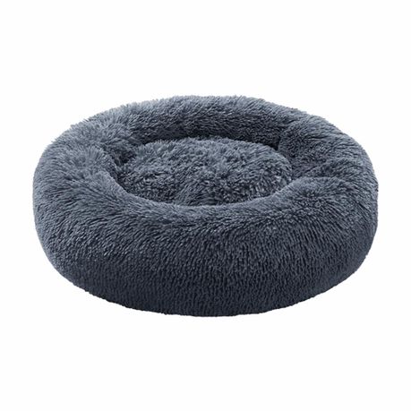 Plush Donut Pet Bed - 60cm - Dark Grey Image