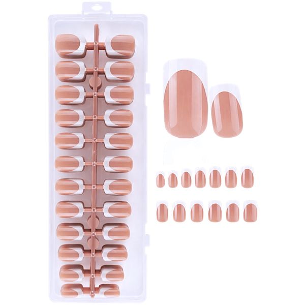 240 Piece Nude French Tip Press-On Nail Set