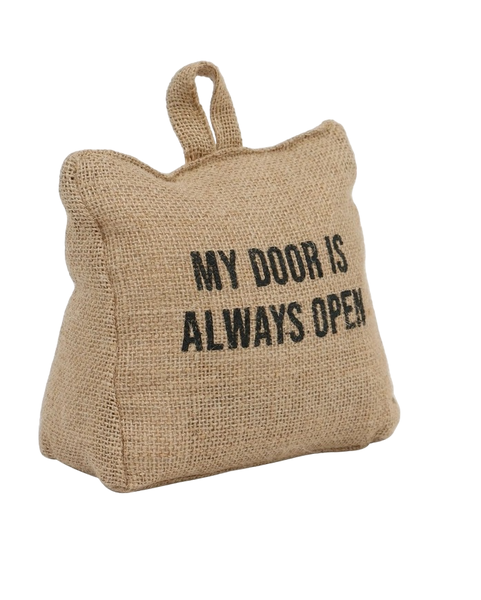 Quoted Hessian Bag Door Stop
