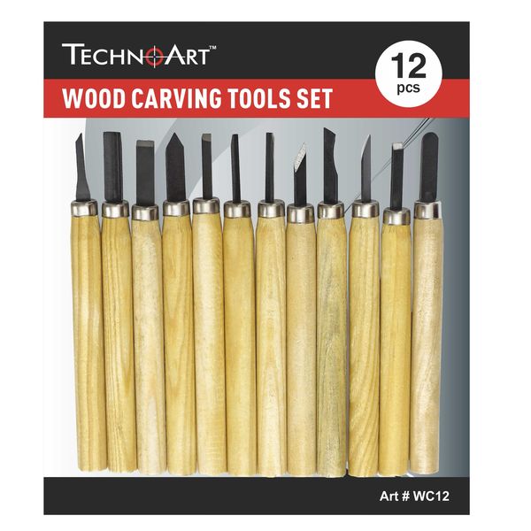 TechnoArt Wood Carving Set of 12