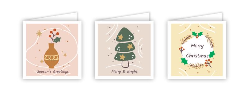 Premium Christmas Card Pack - 18 Cards and 18 Envelopes Per Pack