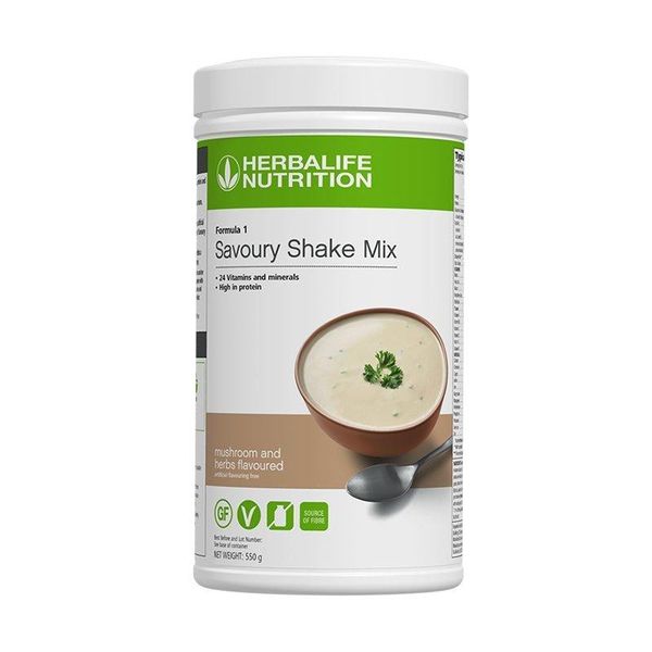 Herbalife Formula 1 Savoury Shake Mix Mushroom &amp; Herbs - 550g