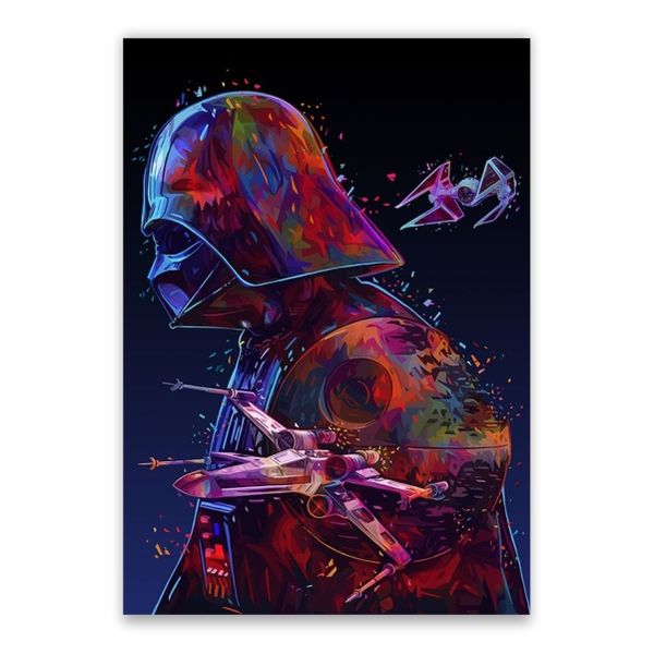 Colourful Darth Vader Poster - A1