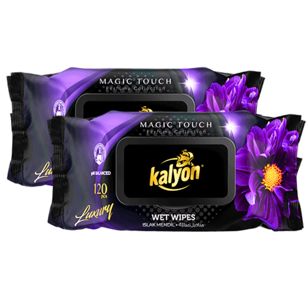 Kalyon 120s Personal Care Luxury Wet Wipes With Lid, MagicTouch, Value Pack