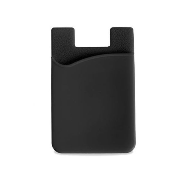 Silicone Card Holder For Phone - Credit Card Holder For Phone Back - Black