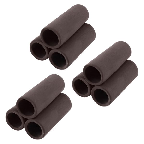 9 Pcs Brown Ceramic Shelters - Shrimp Habitat Breeding Tube Hiding Cave
