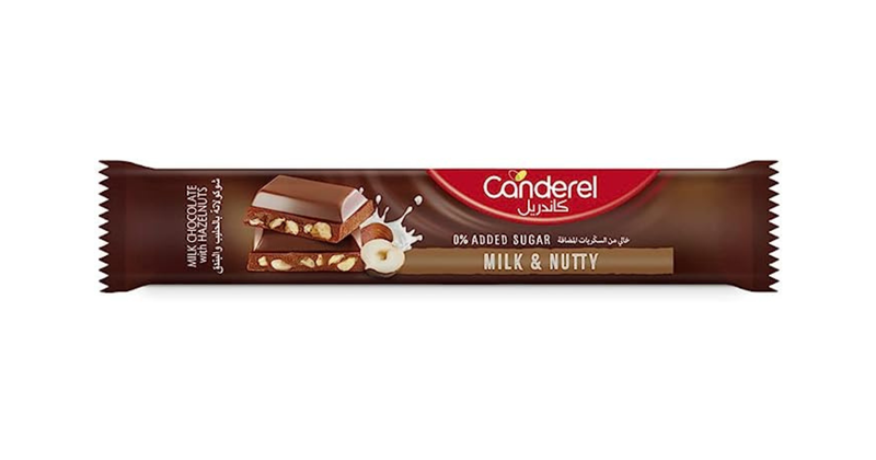 Canderel Chocolate Bar - Milk &amp; Nut - 27g x 24