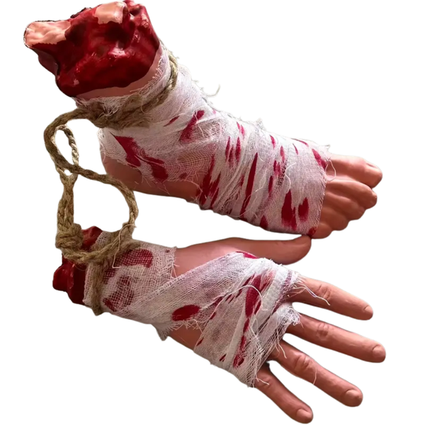 Realistic Zombie Hands and Feet Hanging Decorations