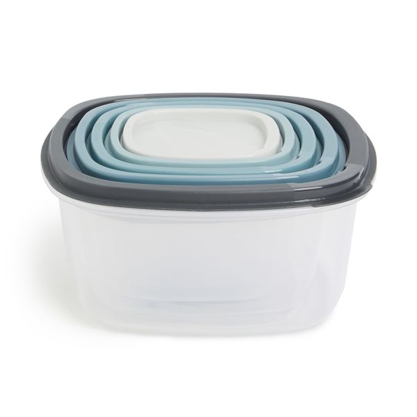 George &amp; Mason - 5 Piece Storage Container Set - Blue