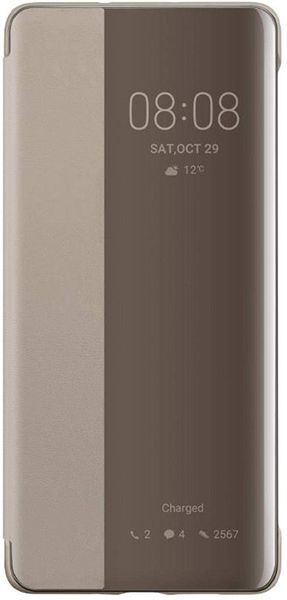 Huawei P30 Smart View Flip Cover- Khaki