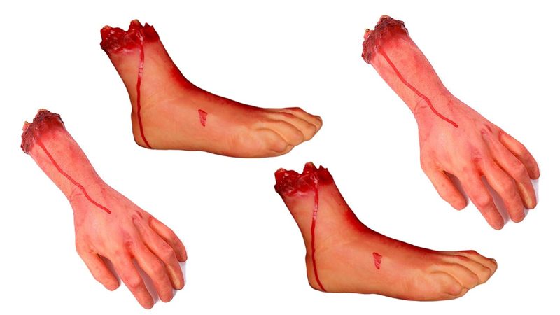Halloween Severed Foot And Hand - 2 Pairs