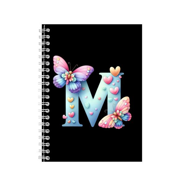 Butterfly M Gift Idea A5 Notebook Numbers And Le image