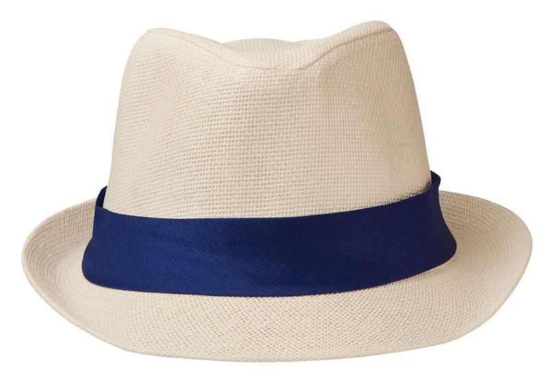 PepperSt Cuban/Boater Hat - White with White Band