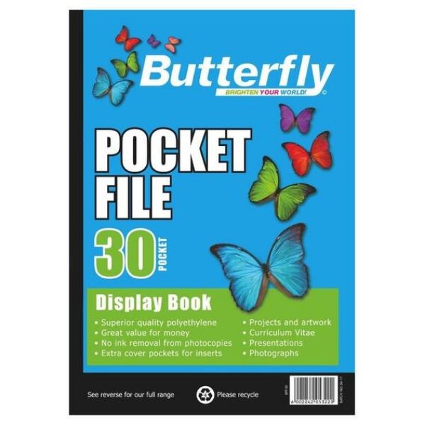 Butterfly A4 Display File 30 Pages