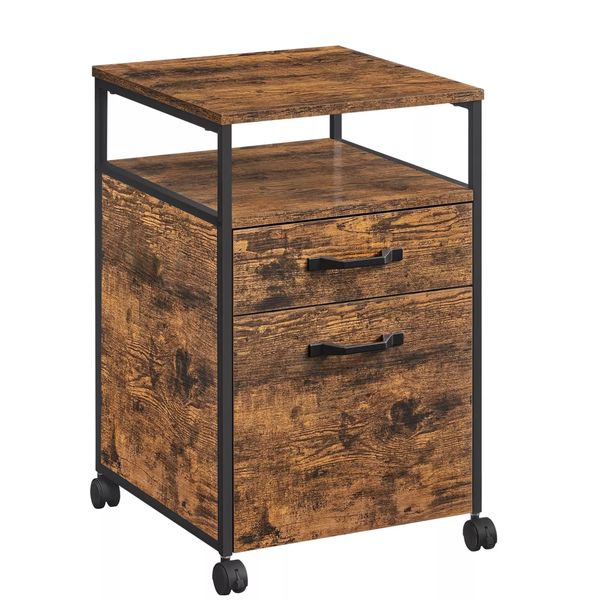 Side Table End Table 2 Drawers Bedside Table Desk Nightstand Cabinet Locker