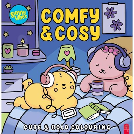 Sunny Vibes: Comfy & Cosy Cute & Bold Colouring Book Image