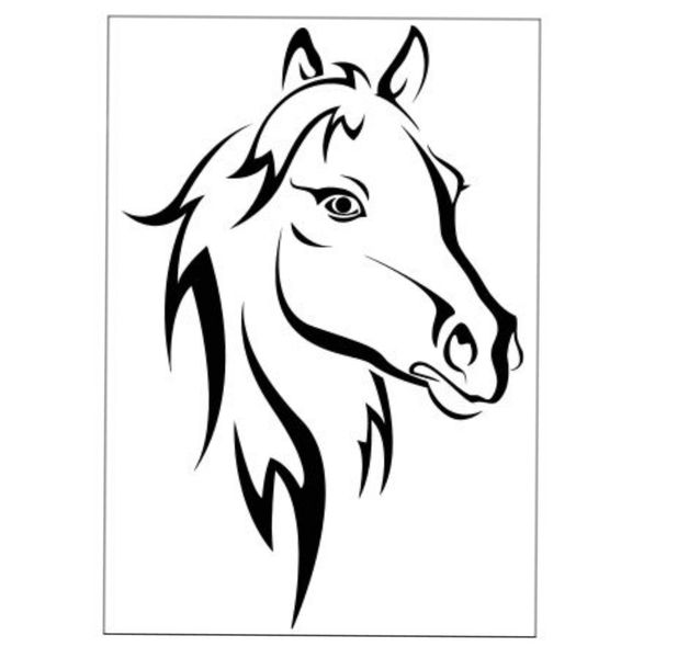 A4 Horse Stencil