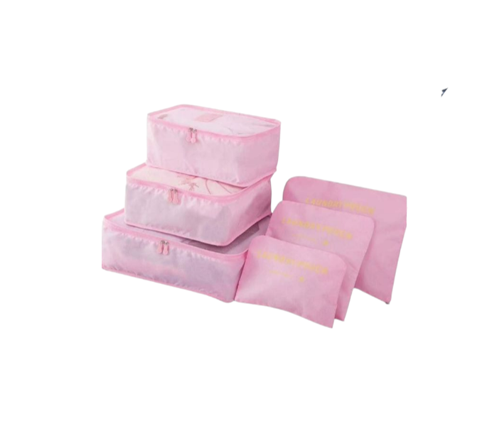 Light Pink Travel Packing Cubes - Set Of 6
