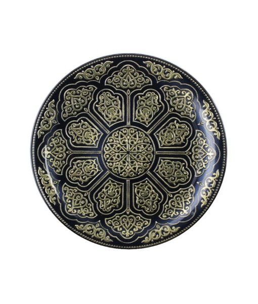 Irena Plate Topkapi 35cm Antracy &amp; Gold