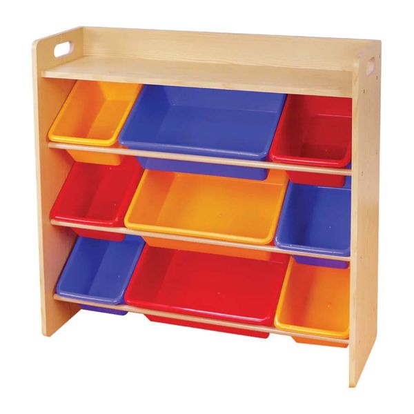 Greenbean Toy House Storage Organiser with Top Shelf: 9 Storage Bins
