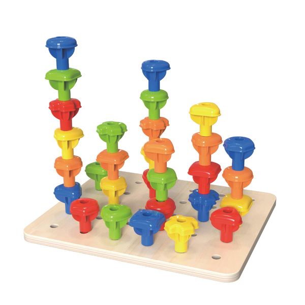 TookyToy - Stacking Pegs &amp; Threading Activity Set