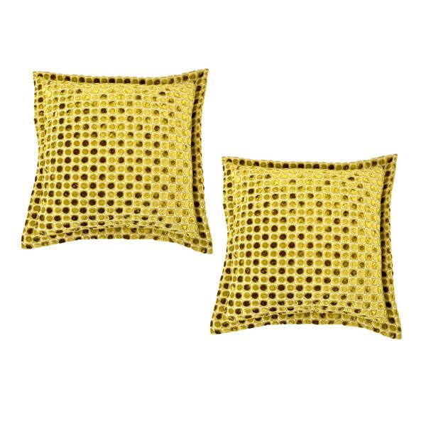 Yellow Dot Scatter Cushion, Inner Included Set of 2 - 50 cm