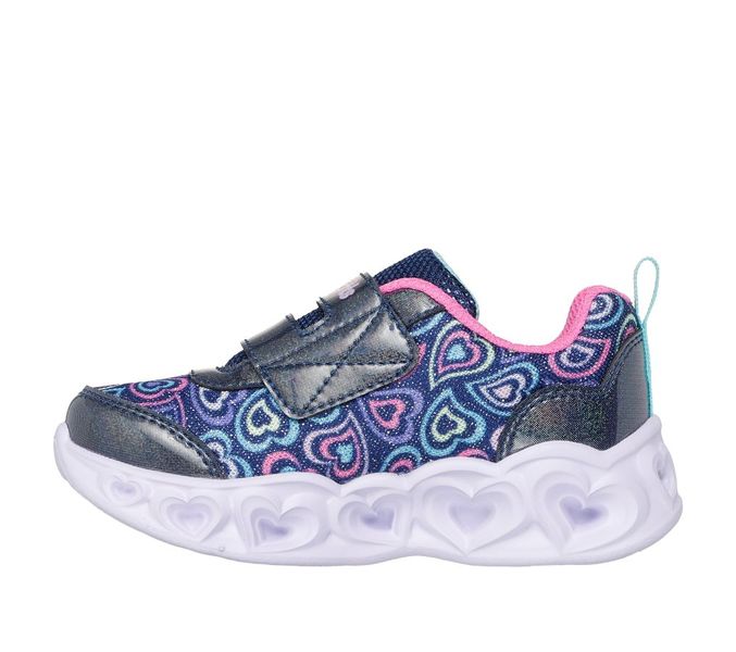 Skechers Kids - Heart Lights - Navy Mint Lights