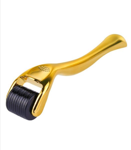 Titanium Microneedles Skin Roller - Gold and Black