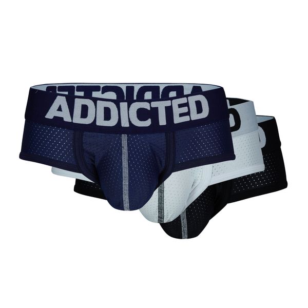 Addicted Mesh Brief with Supportive Pouch - 3 Pack