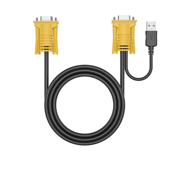 XF0178 2 In 1 USB VGA KVM Cable 1.2M